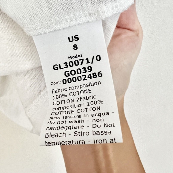 New GWYN Christopher Puff Sleeve Poplin T Shirt in Ivory White - Picture 11 of 14